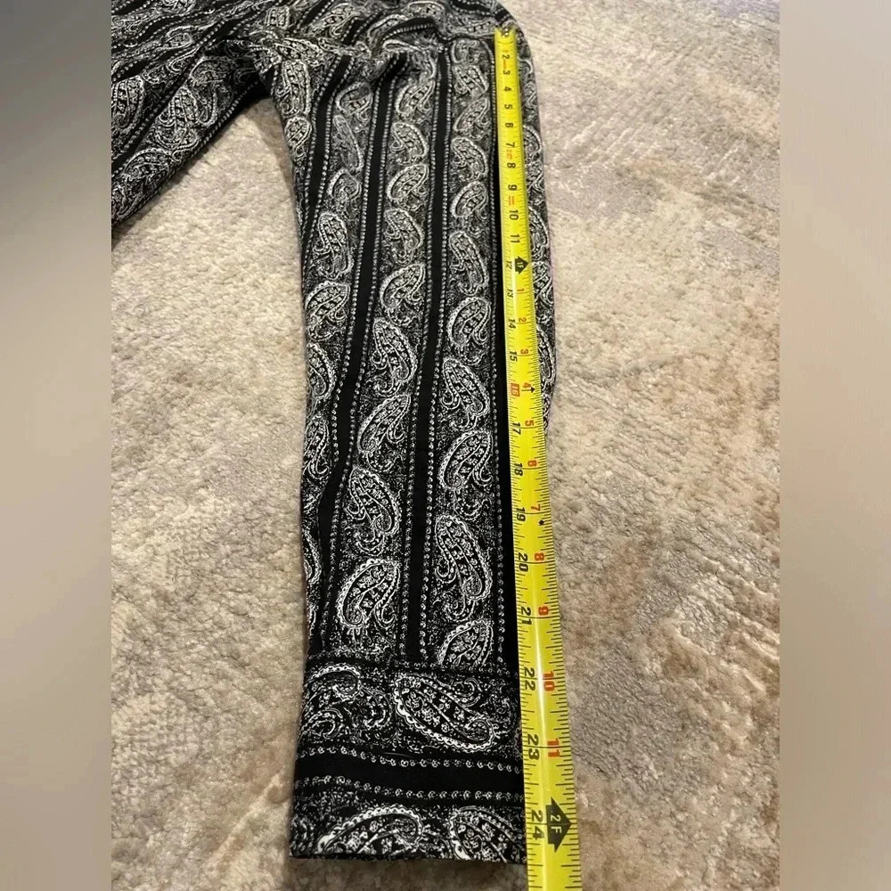 VTG Wrangler American Cowboy Paisley Pearl Snap Shirt Western Rodeo Black/White - Picture 12 of 12